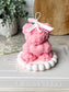 Rose Bear with Heart Teddy Bear Candle