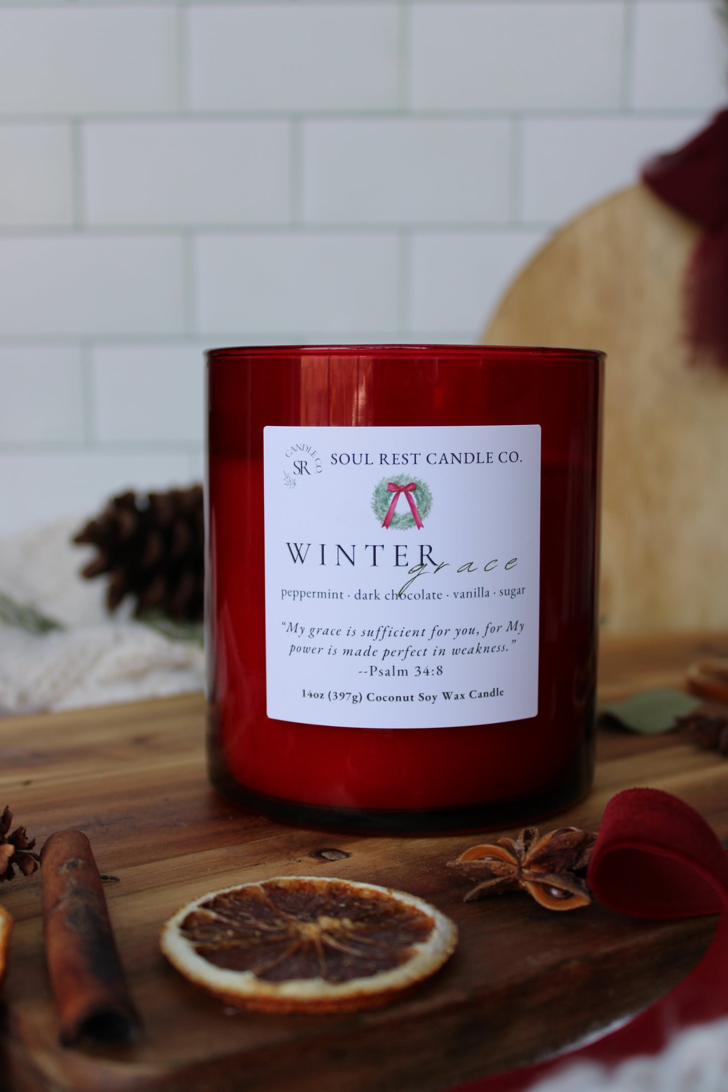 Winter Grace 14oz Wood Wick Candle