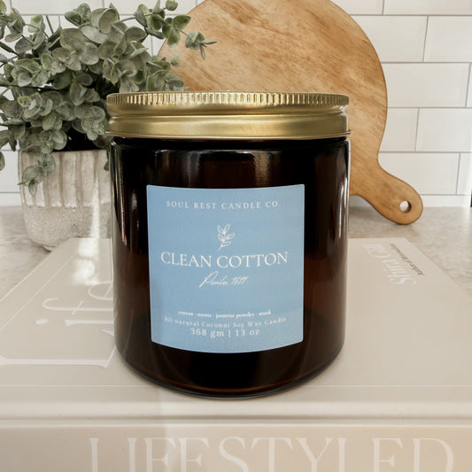 Clean Cotton • Fresh & Clean 13 oz Double Wick Candle