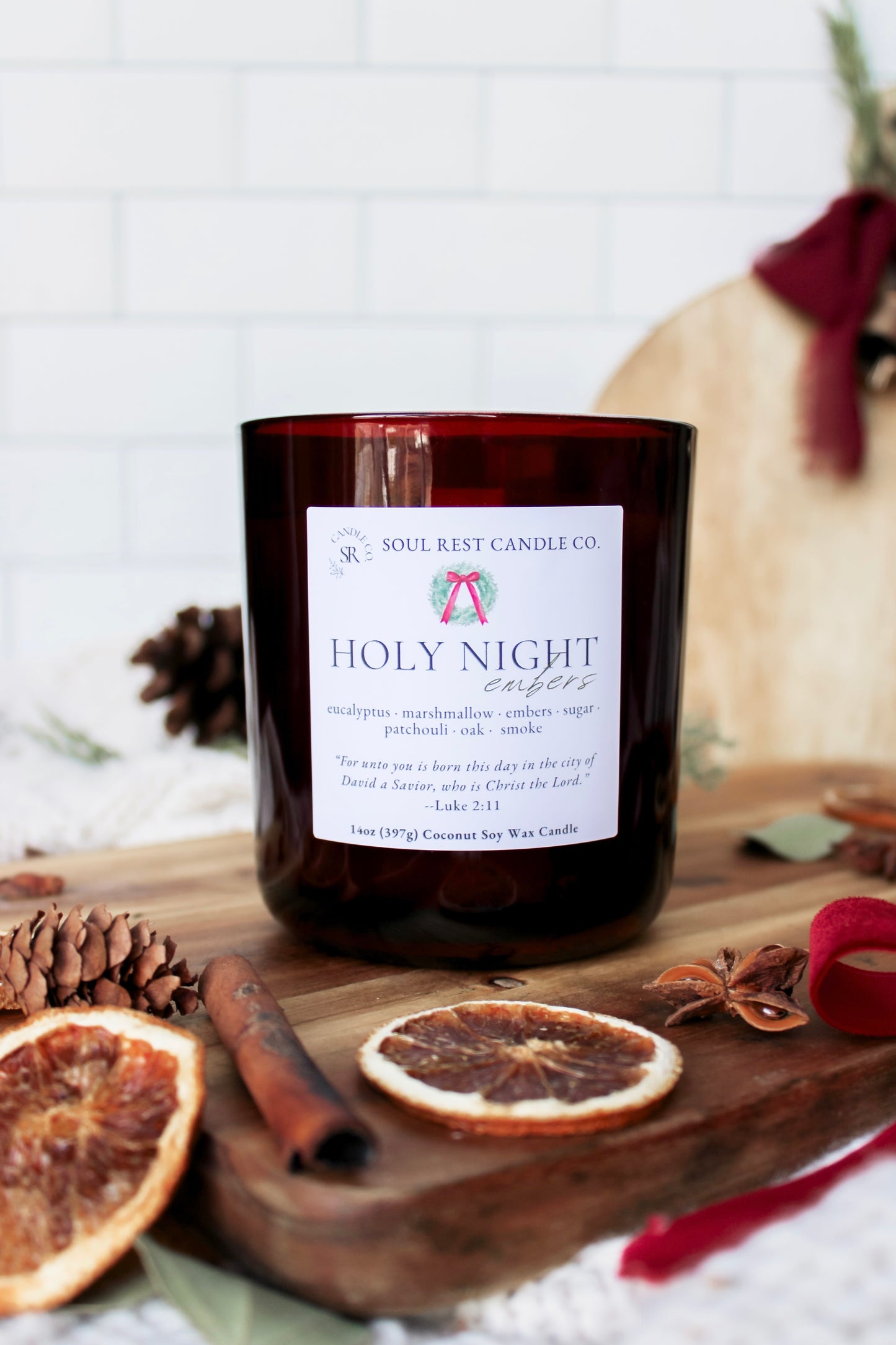 Holy Night Embers 12oz Wood Wick Candle