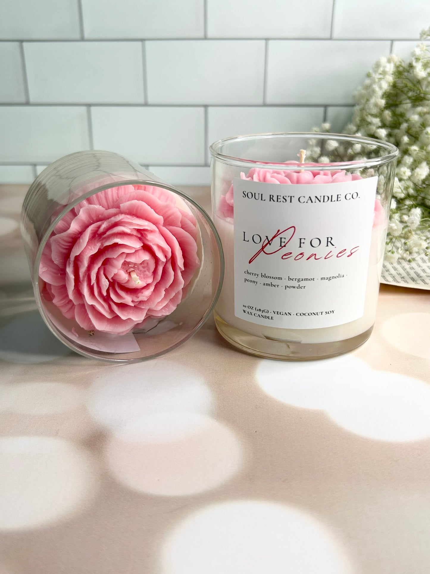 love for peonies 10oz candle