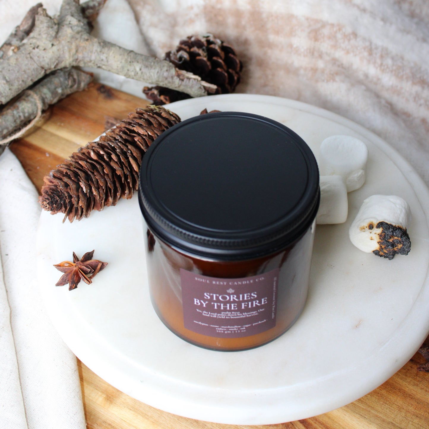 Stories by the Fire | Autumn Amber 13 oz Candle