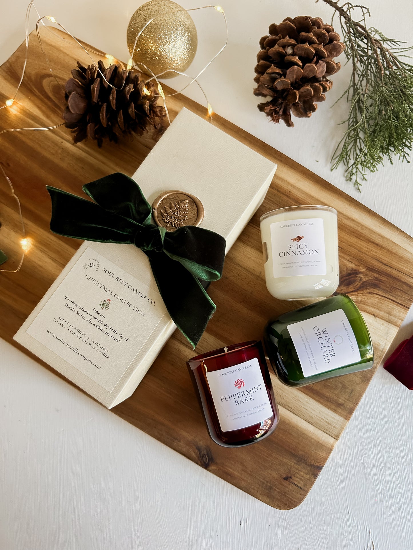 Christmas Collection of 3 -2.5oz mini candles