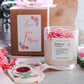 Dark Rose 9oz Flower Candle