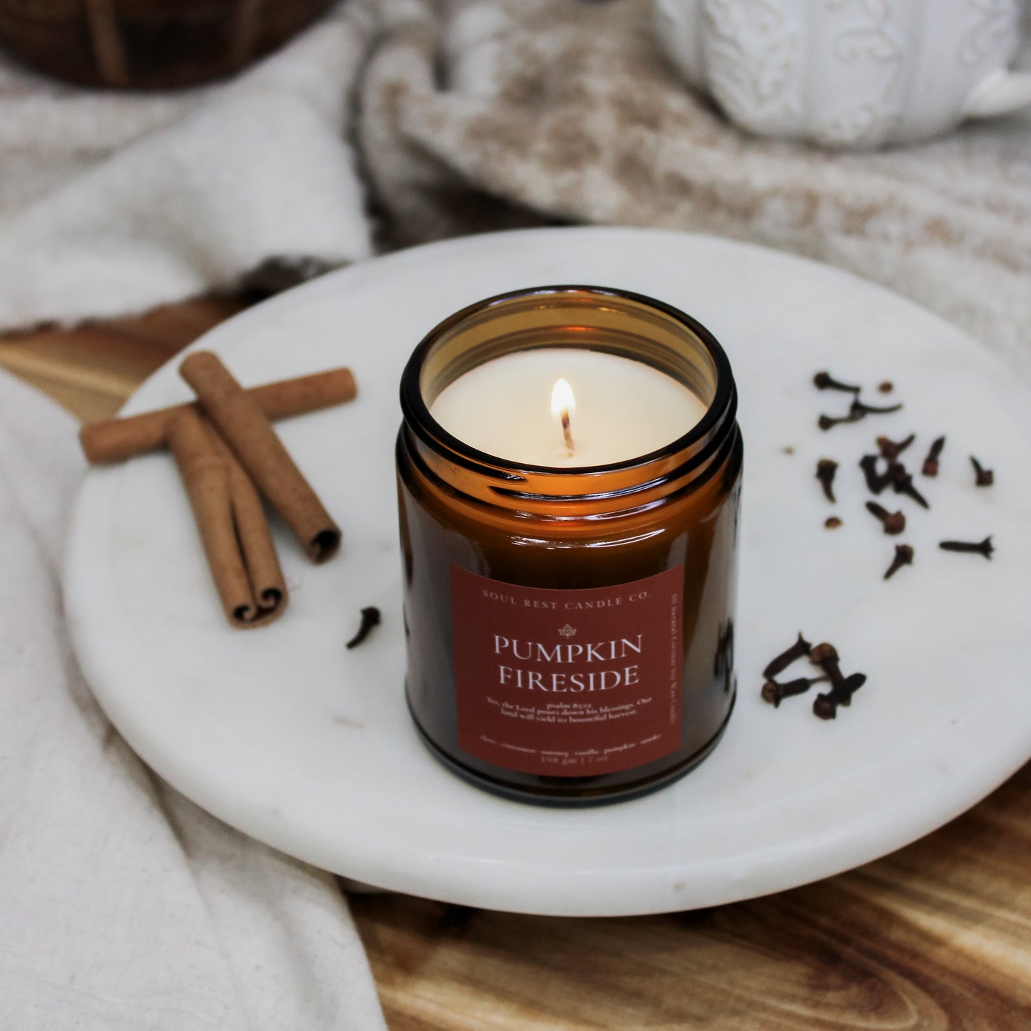 Pumpkin Fireside | Autumn Amber 7 oz Candle
