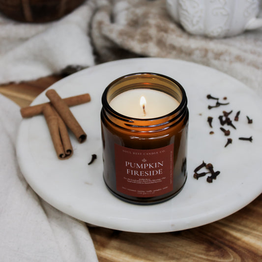 Pumpkin Fireside | Autumn Amber 7 oz Candle