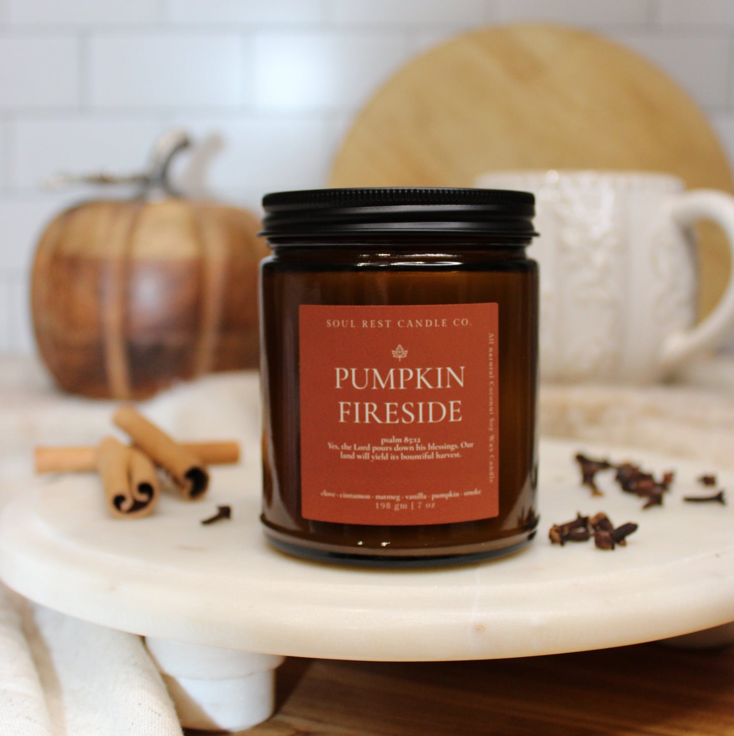 Pumpkin Fireside | Autumn Amber 7 oz Candle