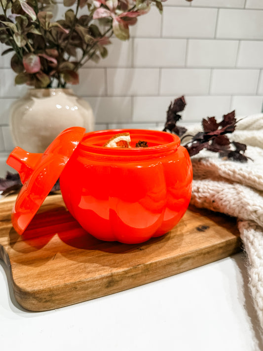 Orange Pumpkin Jar 14 oz Double-Wick Candle