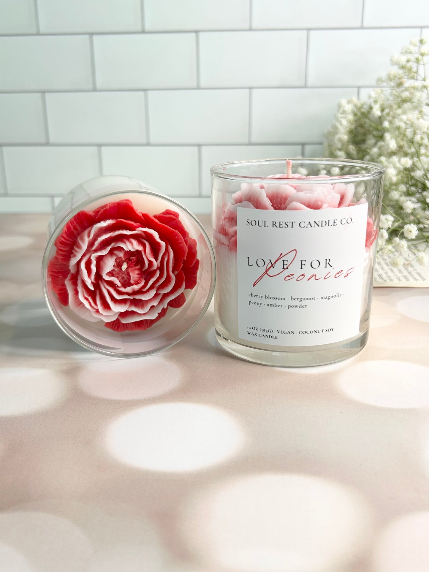 love for peonies 10oz candle