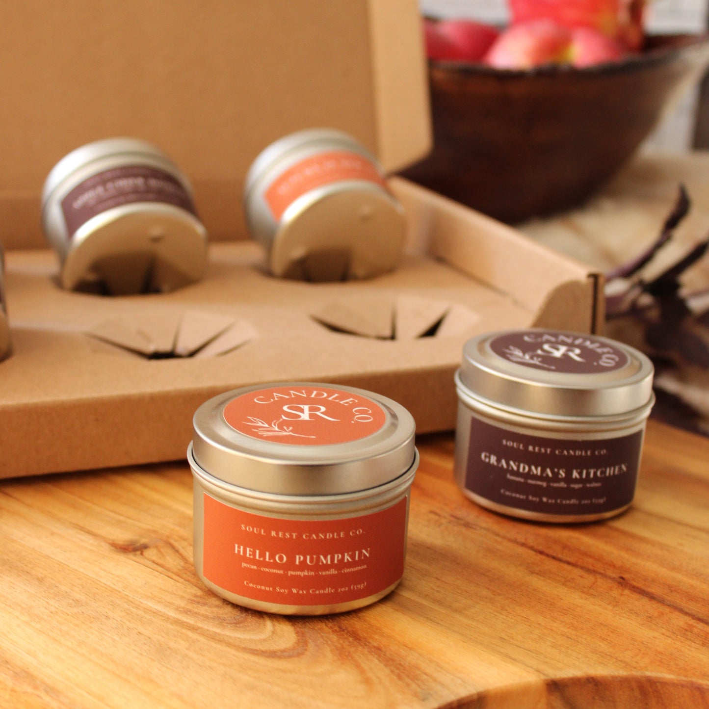 The Autumn Amber Discovery Box | Six Mini Fall Candles