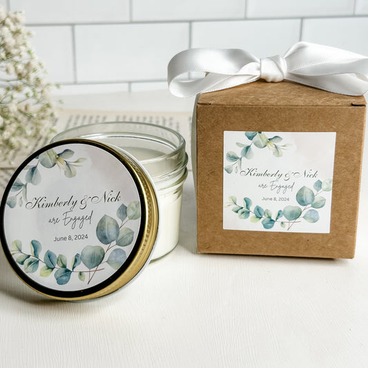 Engagement Candle Favors