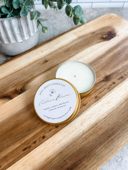 Spring 2oz Travel Tins Coconut Soy Wax Candle