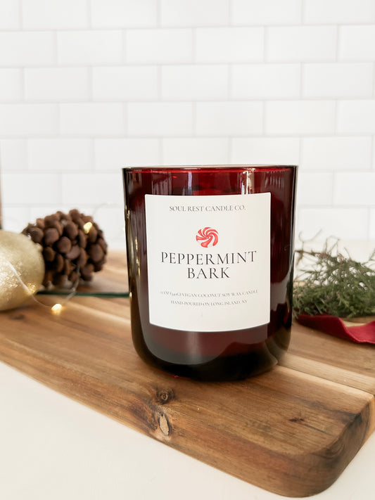 Peppermint Bark 12oz Wood Wick Candle