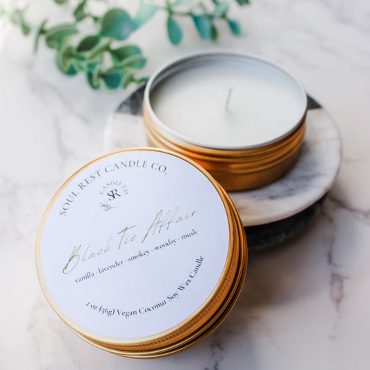 Travel Tins 2oz Coconut Soy Wax