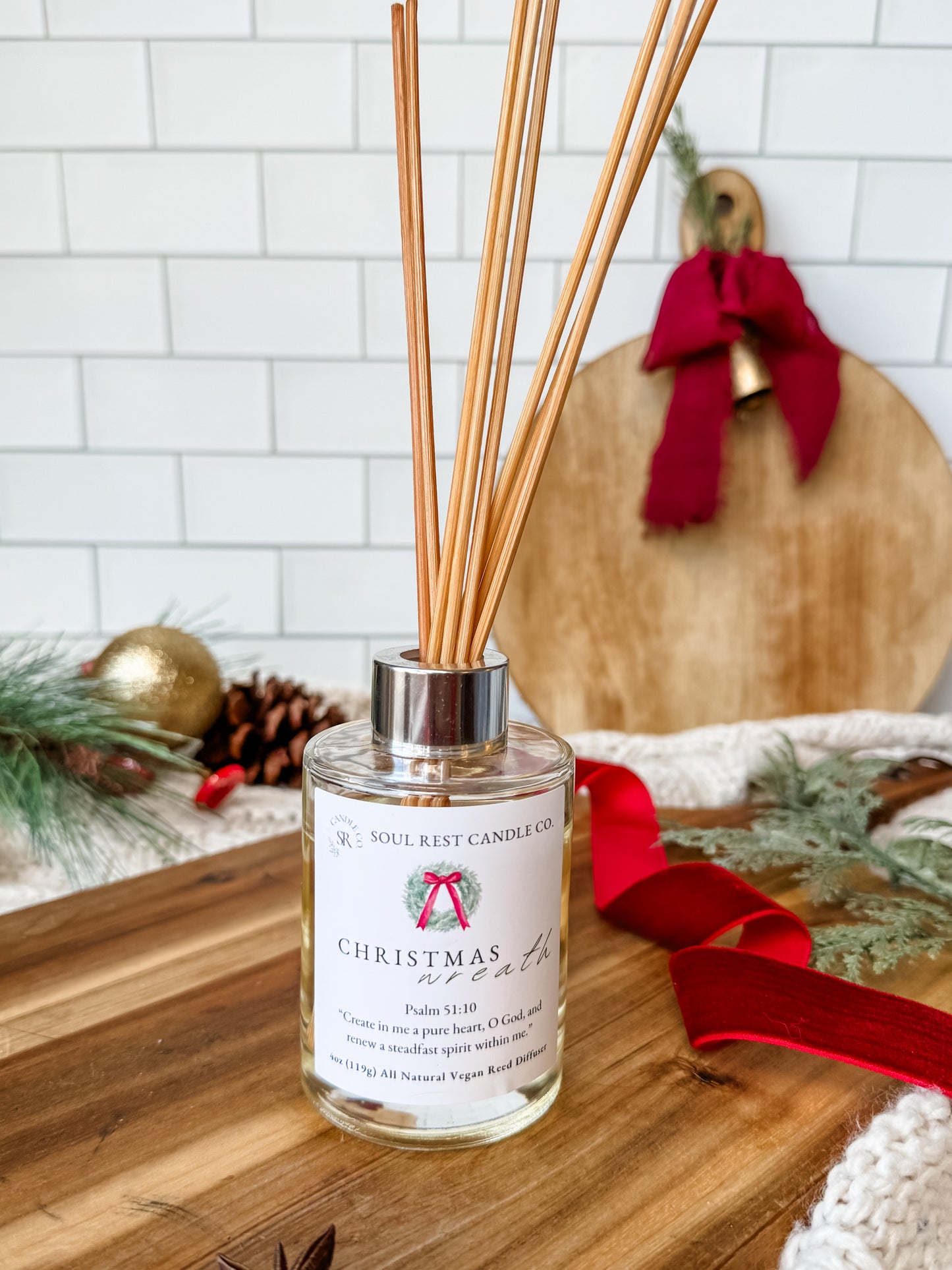 Christmas Wreath Reed Diffuser 4oz