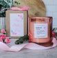 Dark Rose 10 oz double-glass Floral Candle