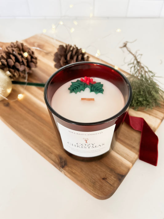 Cozy Christmas 12oz Wood Wick Candle