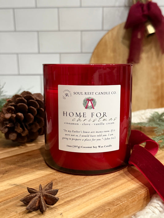 Home for Christmas 14oz Wood Wick Candle