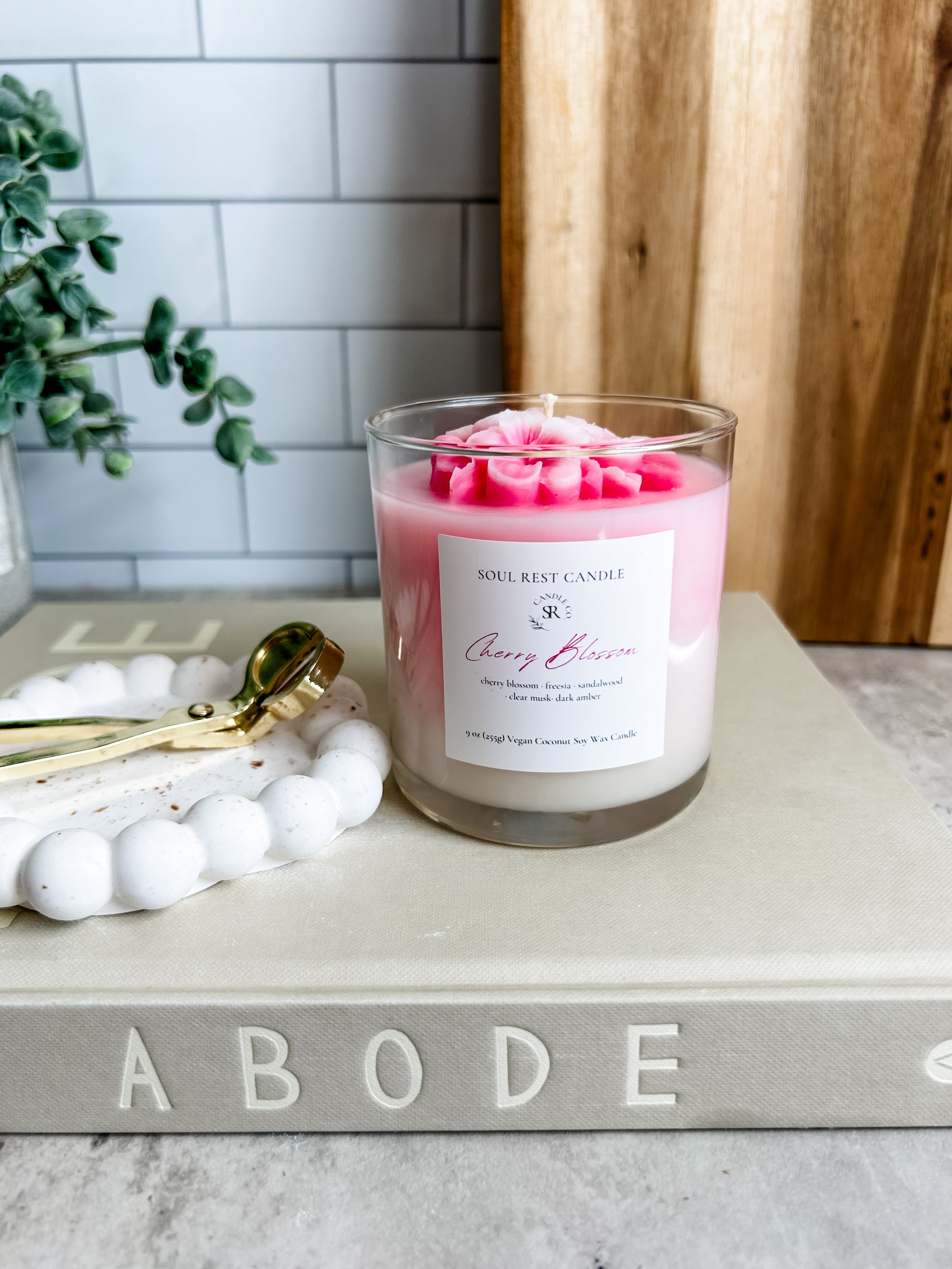 Pink Cherry Blossom Candle 9oz – Soul Rest Candle Co.