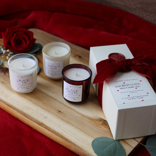 Sacred Love Mini Candle Trio | Christian Valentine Candle Gift Set