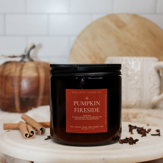 Pumpkin Fireside | Autumn Amber 13 oz Candle
