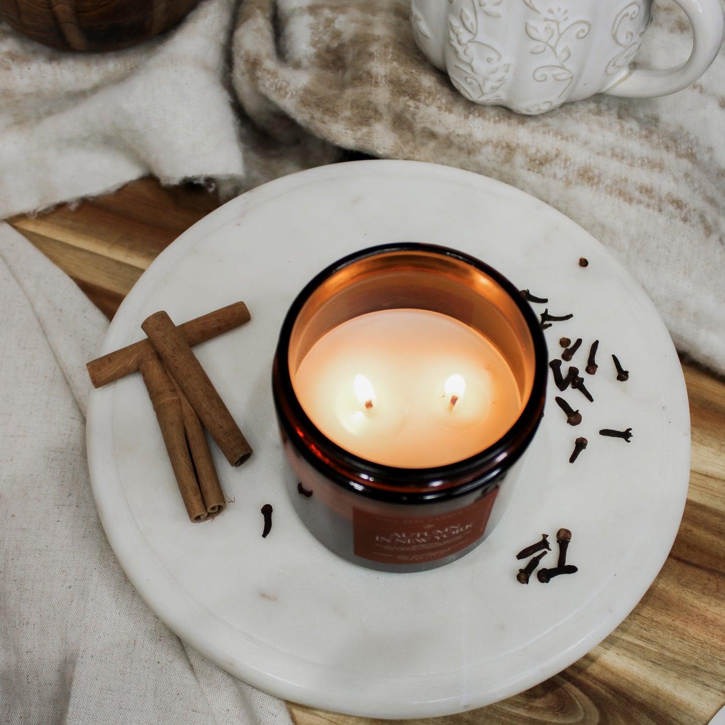 Pumpkin Fireside | Autumn Amber 13 oz Candle