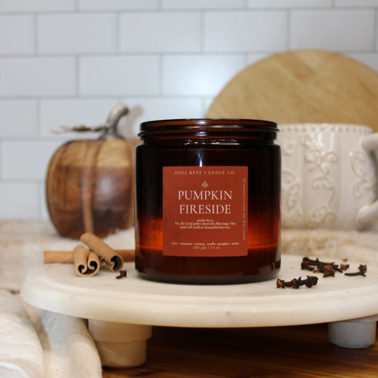 Pumpkin Fireside | Autumn Amber 13 oz Candle