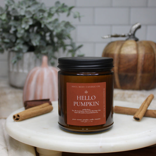 Hello Pumpkin | Autumn Amber 7 oz Candle