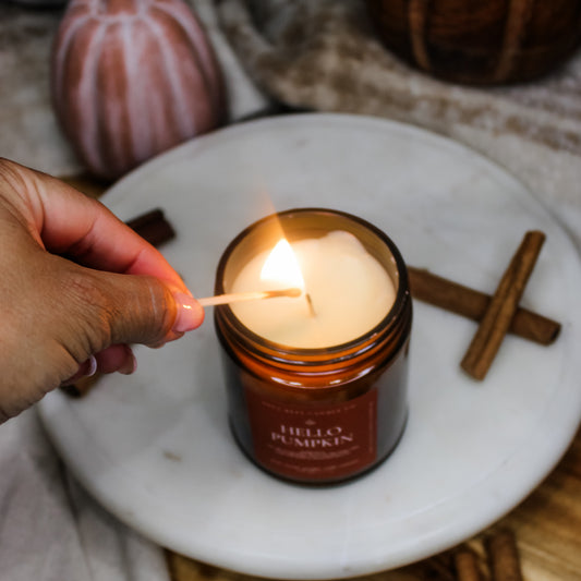 Hello Pumpkin | Autumn Amber 7 oz Candle