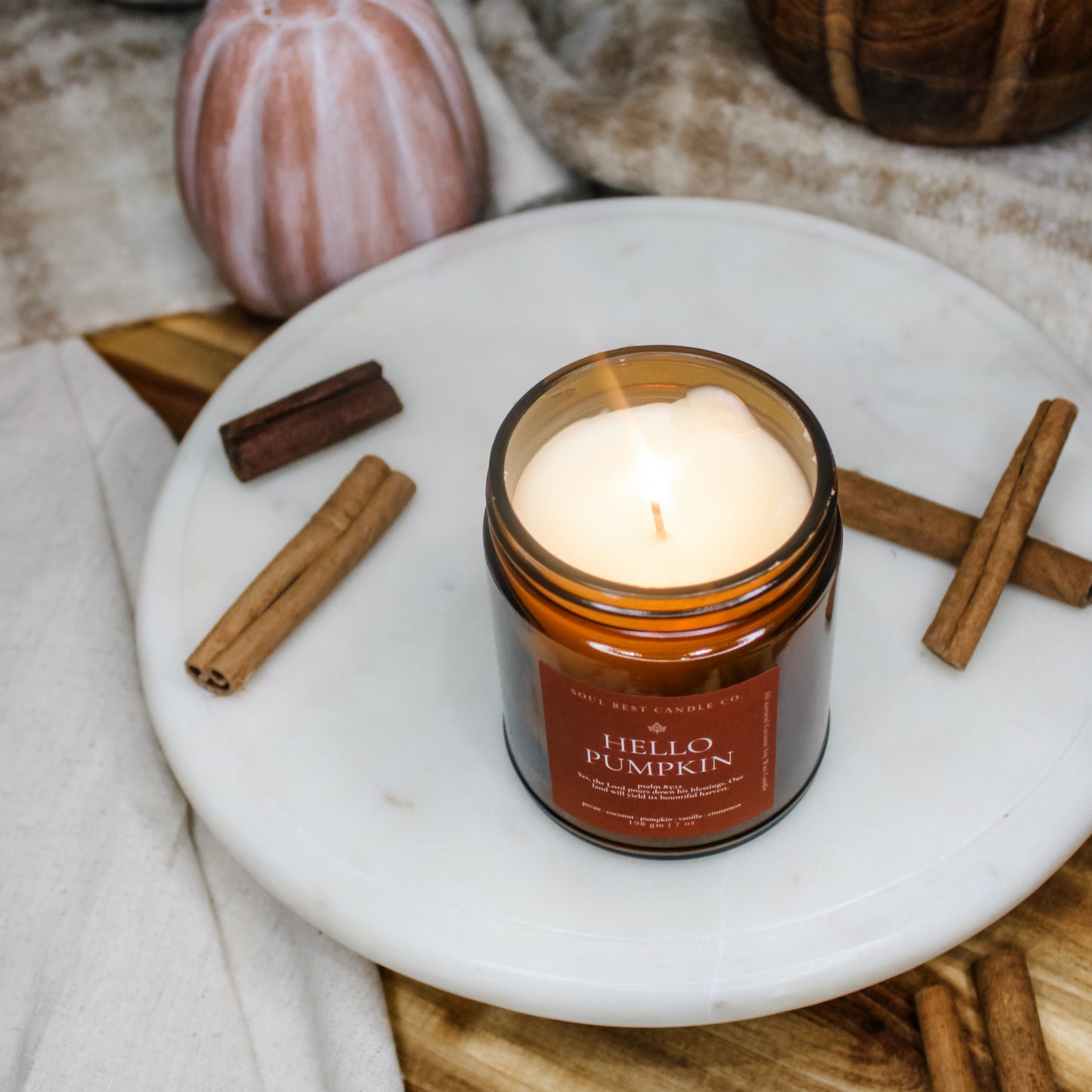 Hello Pumpkin | Autumn Amber 7 oz Candle