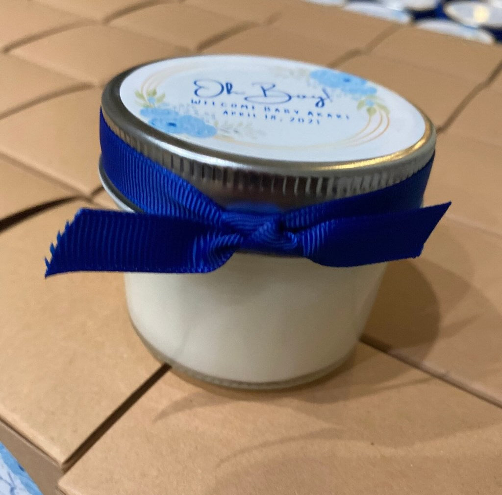 Blue Oh Baby! Shower Candle Favors