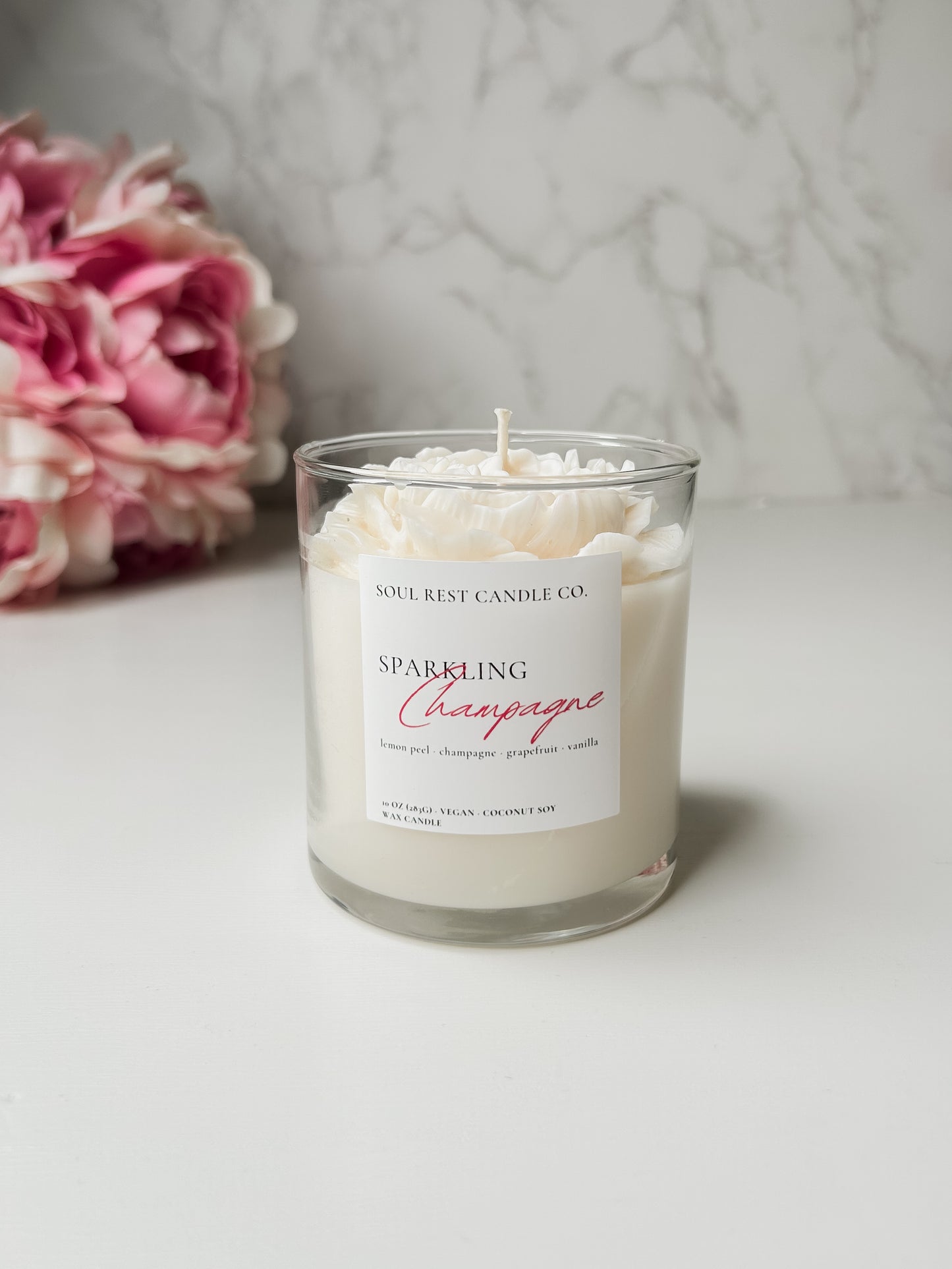 sparkling champagne 10oz candle