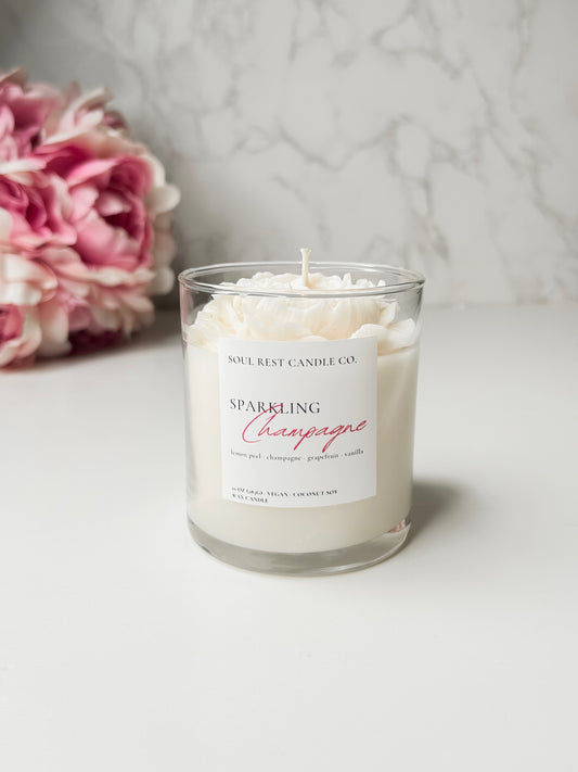 sparkling champagne 10oz candle