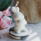 Easter Rose Bunny with Heart candle