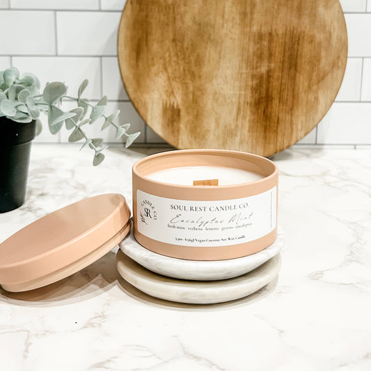 Eucalyptus Mint Candle Tins 5.5 oz