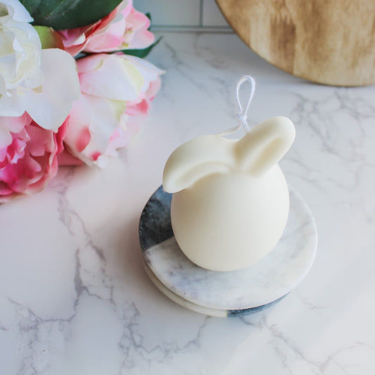 Floppy Ear Bunny Egg Candle Set of 2