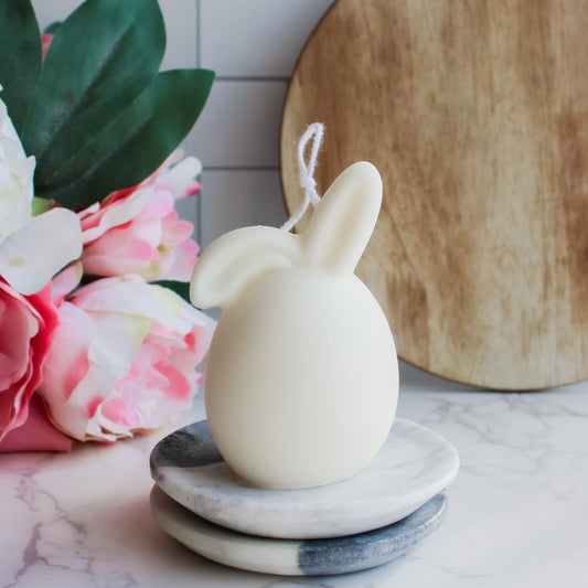 Floppy Ear Bunny Egg Candle Set of 2