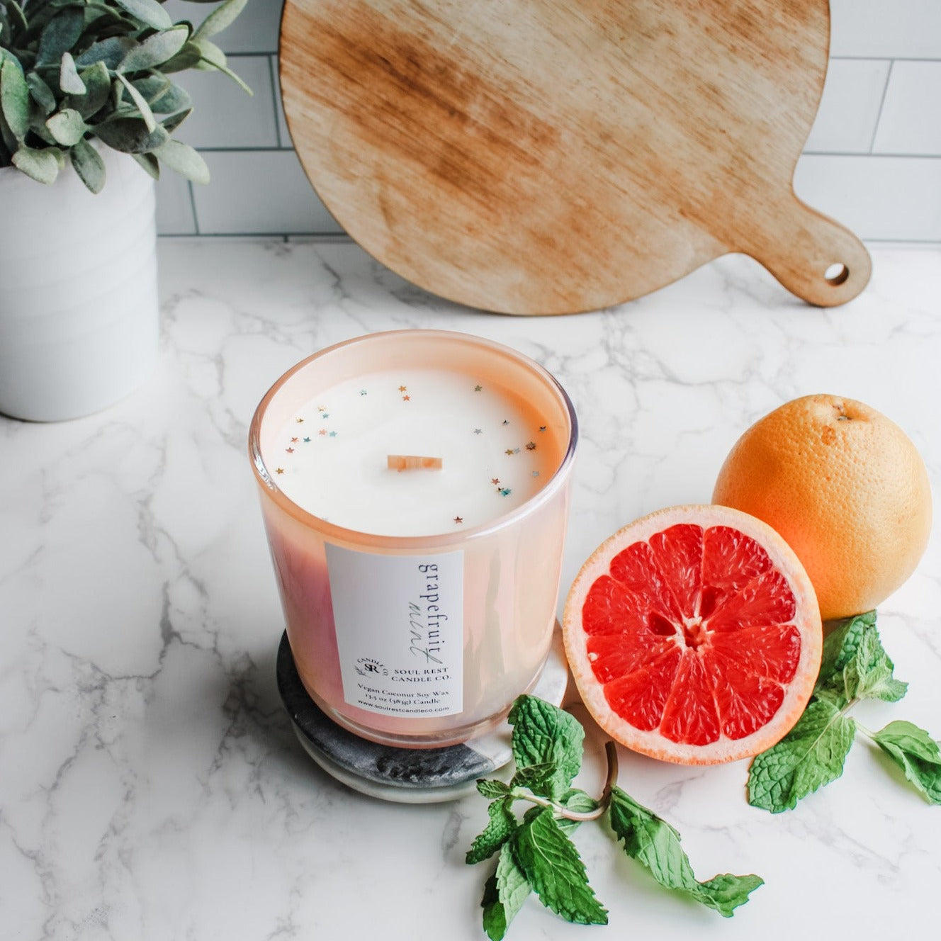 grapefruit mint 14oz candle