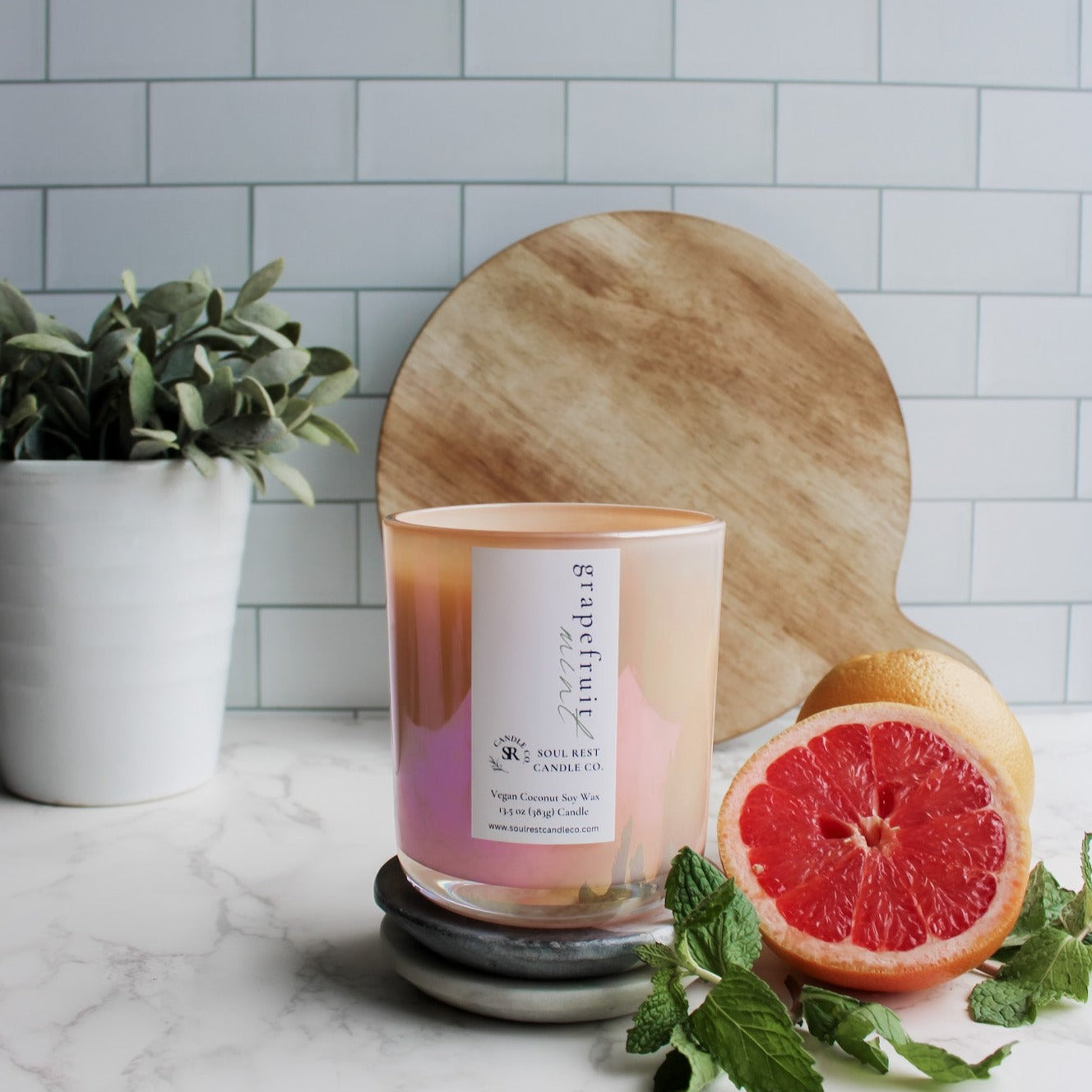 grapefruit mint 14oz candle