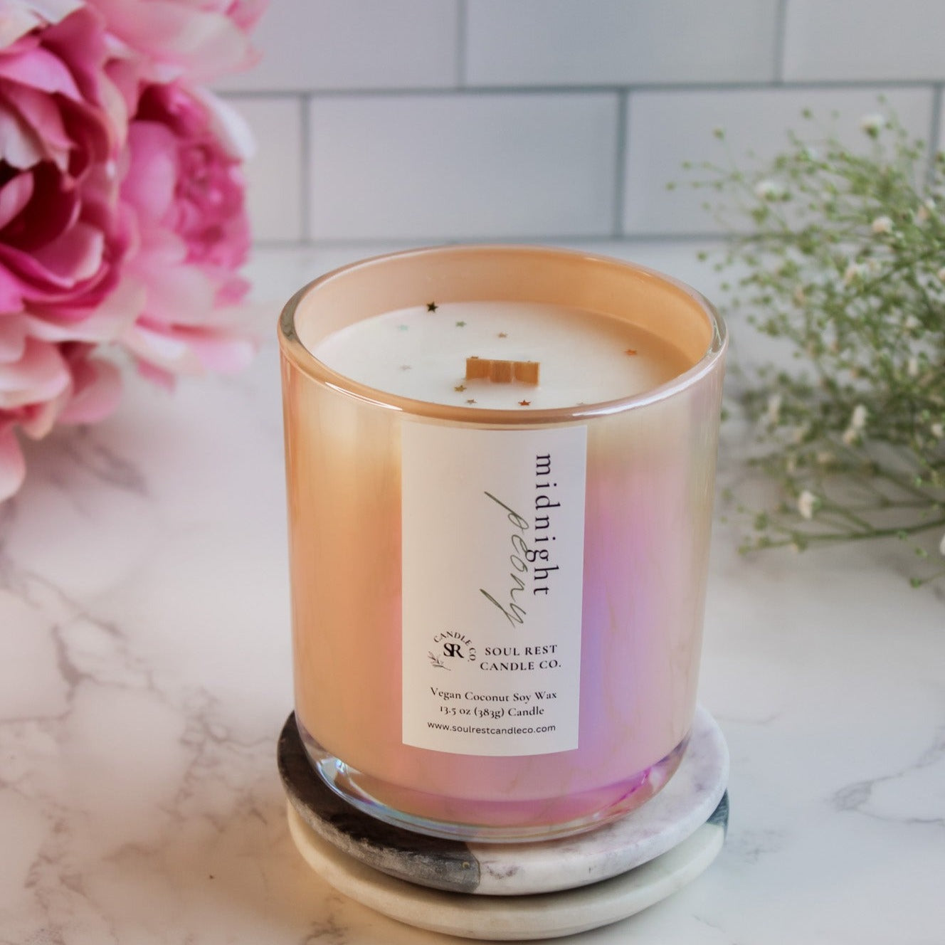 midnight peony 14oz candle