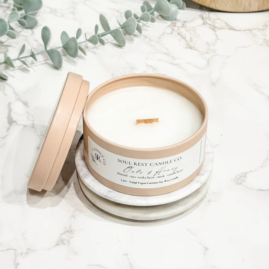 Oats & Honey-5.5oz Coconut Soy Candle Tins