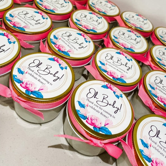 Pink Oh Baby! Shower Candle Favors