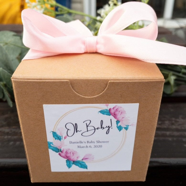 Pink Oh Baby! Shower Candle Favors