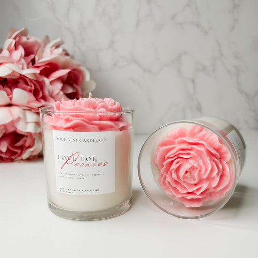 love for peonies 10oz candle