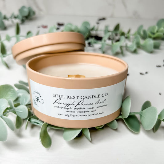 Pineapple Passionfruit-5.5oz Coconut Soy Candle Tins