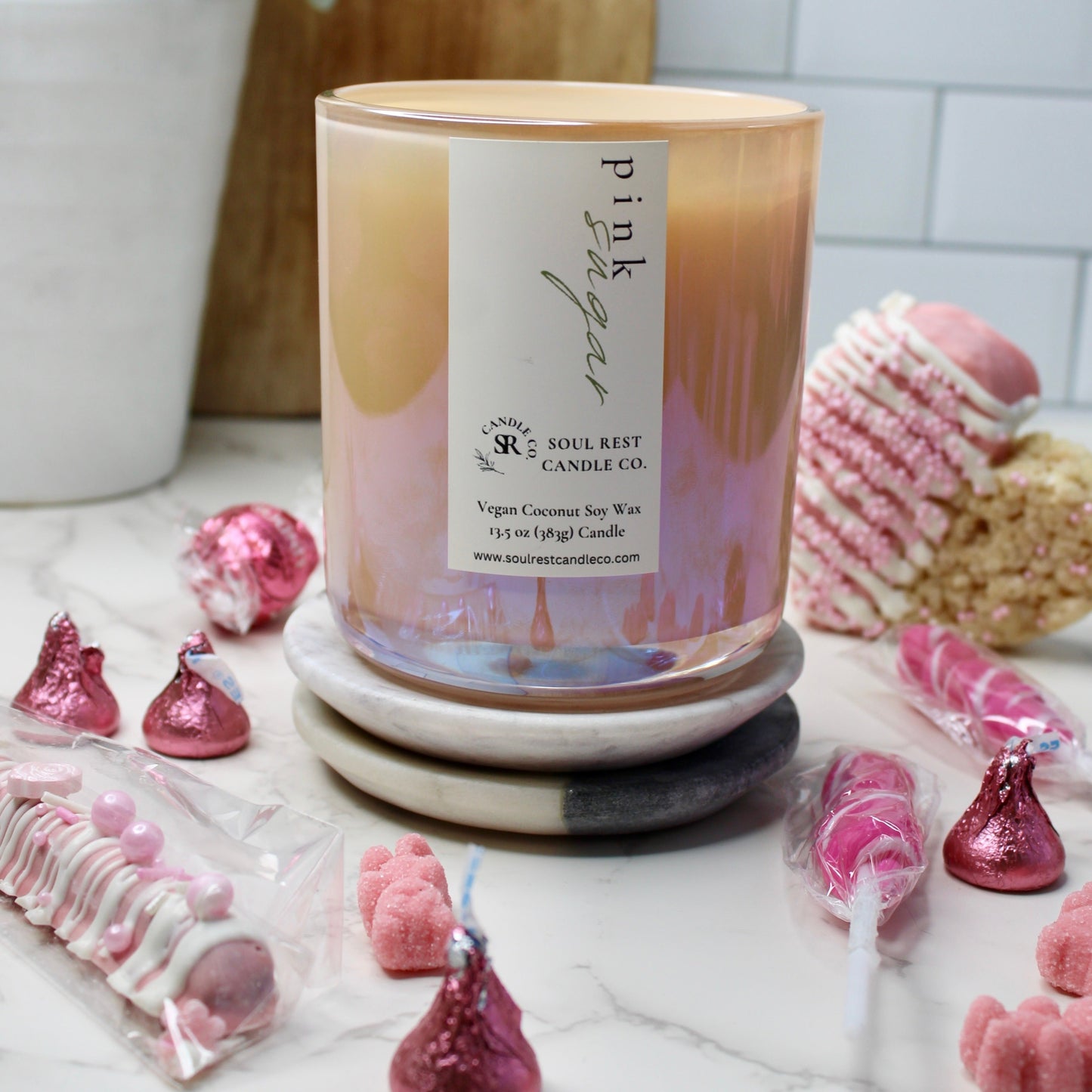 pink sugar 14oz candle