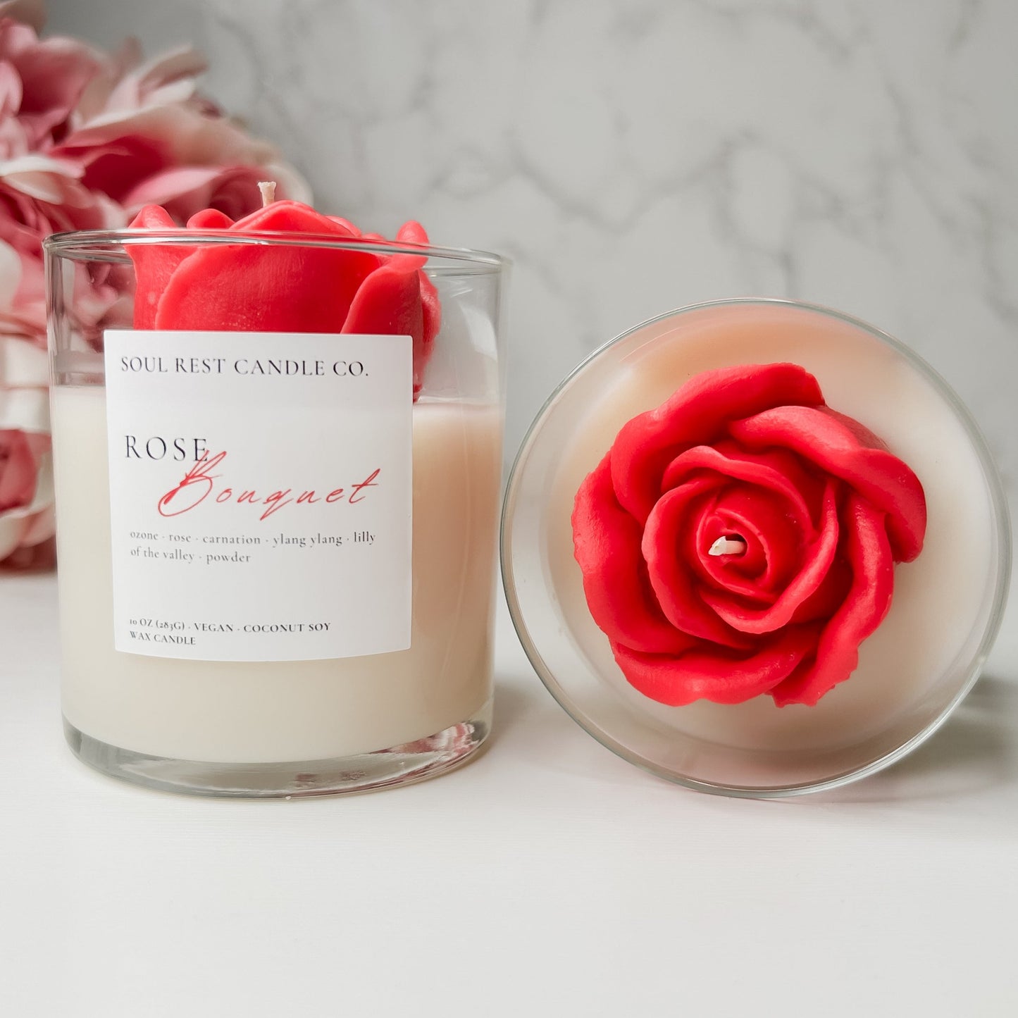 rose bouquet 10oz candle